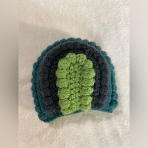Handmade Crochet Rainbow Blue, Green, and Brown Plush, Thoughtful,Cute Gift Love